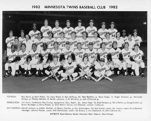 1982 Twins team picture