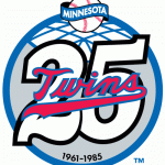 1985 Twins 25 year anniversary logo
