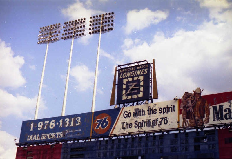 The scoreboard and famous clock