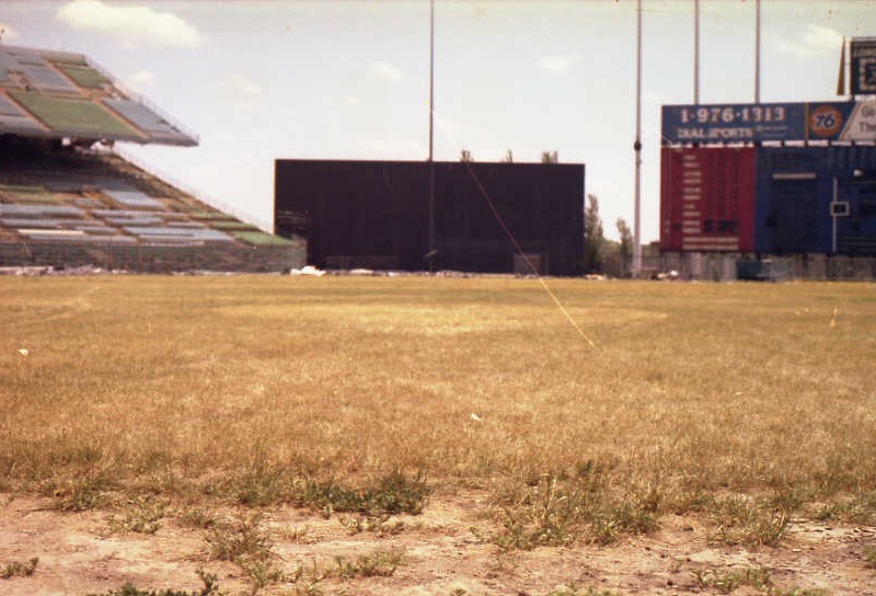 The view from about where home plate sat at one time
