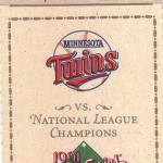 1991 World Series ticket. Click on the ticket to see the full image.