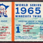1965 World Series Game 1 ticket. Click on the ticket to see the full image.