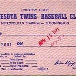 1971 Twins courtesy ticket