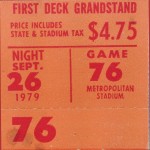 1979 Twins ticket