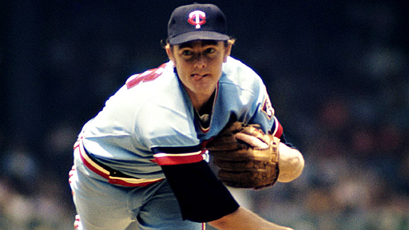 Minnesota Twins Hall of Fame pitcher Bert Blyleven throws out the  ceremonial first pitch before the Major League Baseball game against the Texas  Rangers at the Rangers Ballpark in Arlington, Texas on