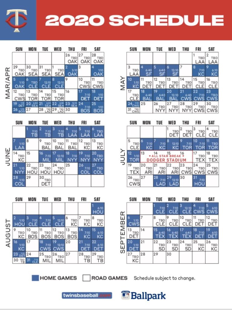 2021 Minnesota Twins: Team Schedule [Tickets Available] 